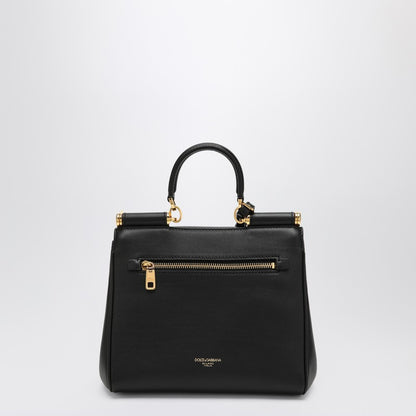 Dolce &amp; Gabbana My Sicily Small Shoulder Bag in Black Leather Black