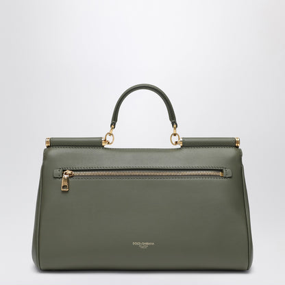 Dolce &amp; Gabbana My Sicily Medium Grained Leather Handbag Green