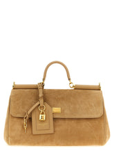 Dolce & Gabbana My Sicily Suede Handbag Beige