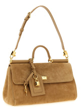 Dolce & Gabbana My Sicily Suede Handbag Beige
