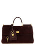 Dolce & Gabbana Medium Suede My Sicily Handbag Bordeaux