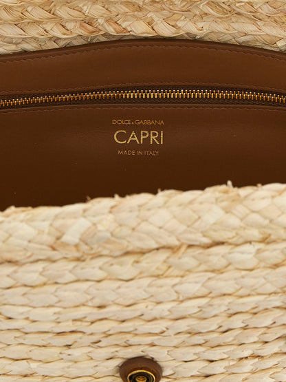 Dolce &amp; Gabbana Capri Shoulder Bag Beige