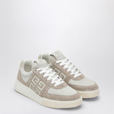 Givenchy Beige & White Suede G4 Lace-Up Sneakers Beige