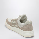 Givenchy Beige & White Suede G4 Lace-Up Sneakers Beige