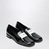 Givenchy Black Patent Leather Tuxedo Loafers Black