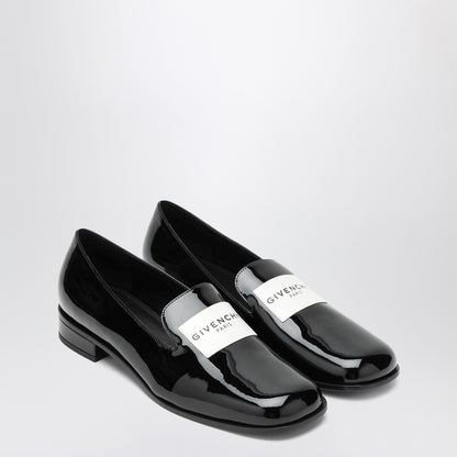 Givenchy Black Patent Leather Tuxedo Loafers Black