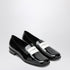 Givenchy Black Patent Leather Tuxedo Loafers Black