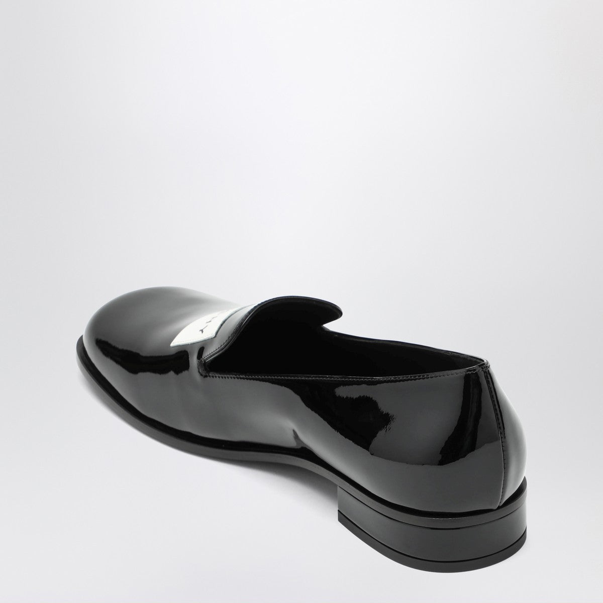 Givenchy Black Patent Leather Tuxedo Loafers Black