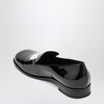 Givenchy Black Patent Leather Tuxedo Loafers Black
