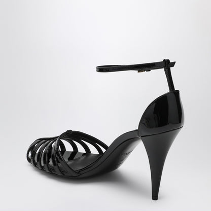 Givenchy Patent Cage Heeled Sandals Black