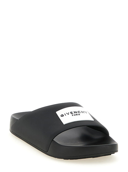 Givenchy Label Mules Black  