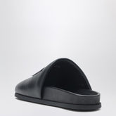 Givenchy Label Nappa Flat Mules Black
