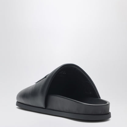 Givenchy Label Nappa Flat Mules Black