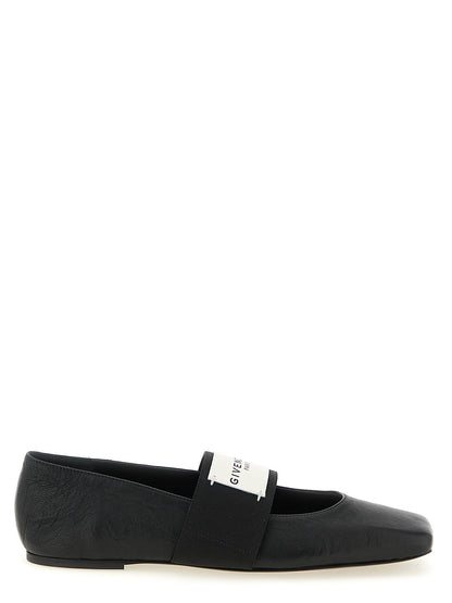 Givenchy Sliced Square Ballet Flats Black