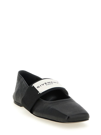 Givenchy Sliced Square Ballet Flats Black