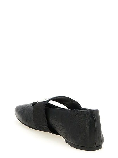 Givenchy Sliced Square Ballet Flats Black