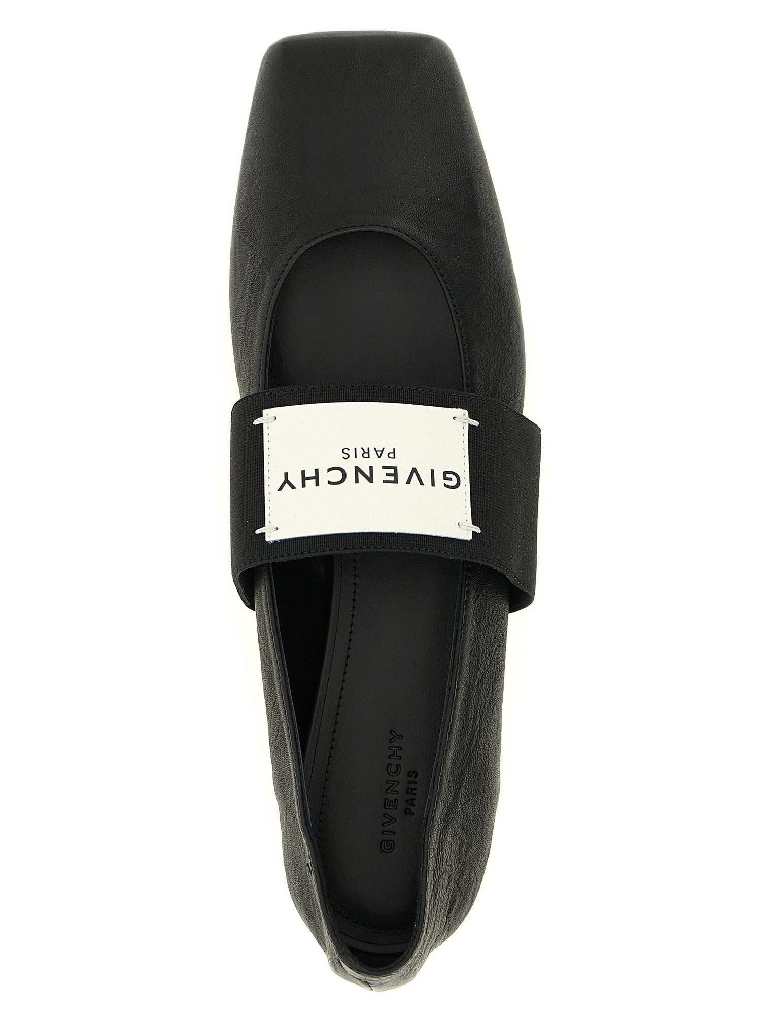 Givenchy Sliced Square Ballet Flats Black