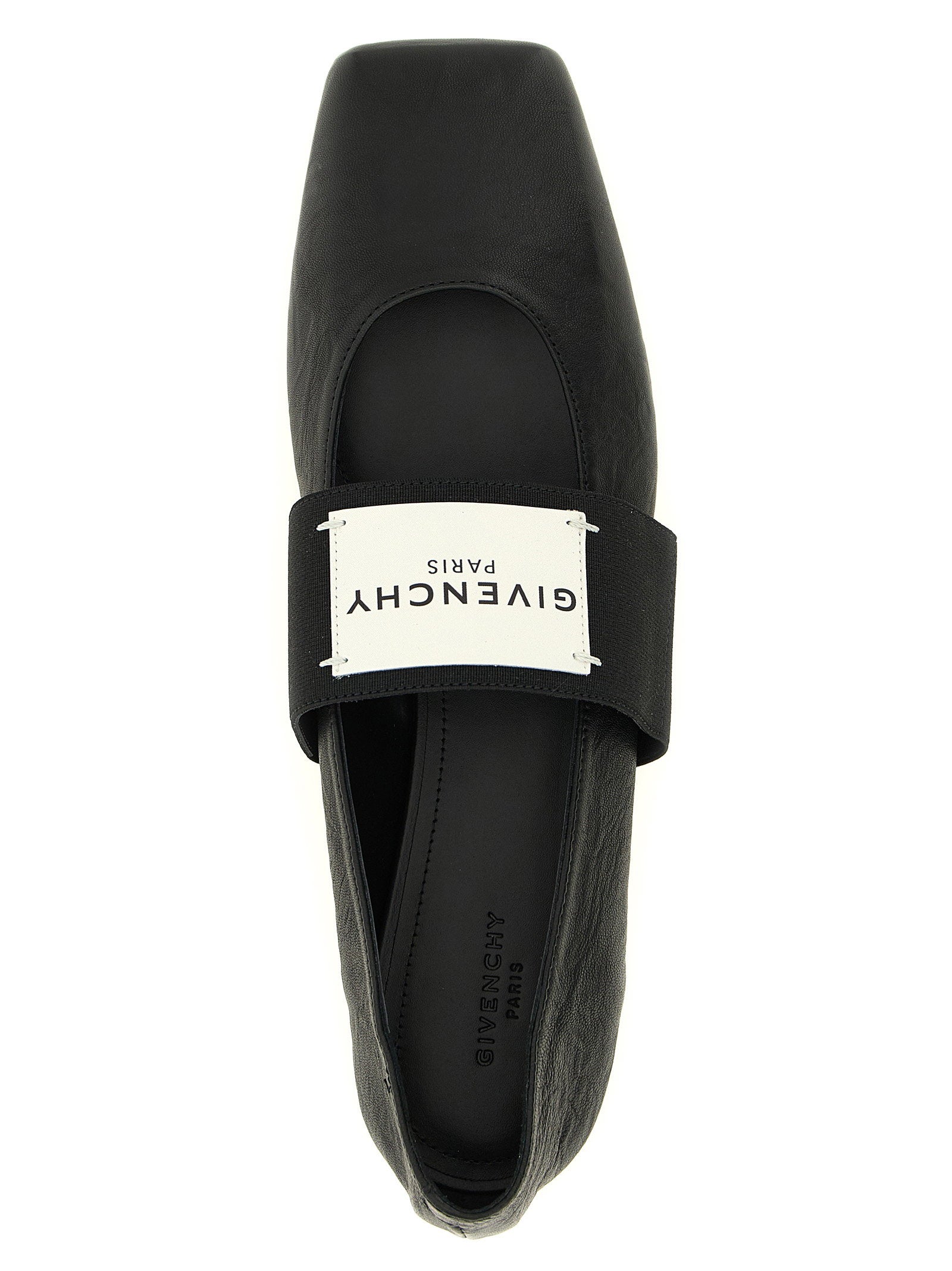 Givenchy Sliced Square Ballet Flats Black