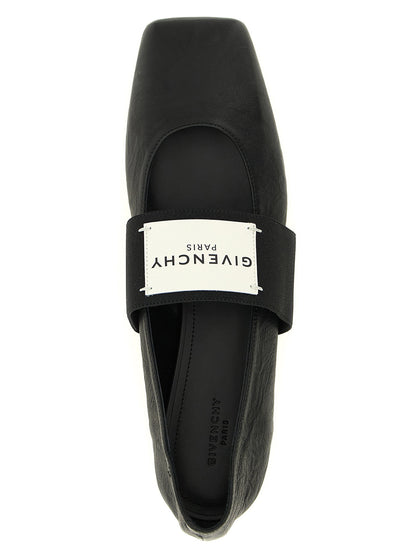 Givenchy Sliced Square Ballet Flats Black