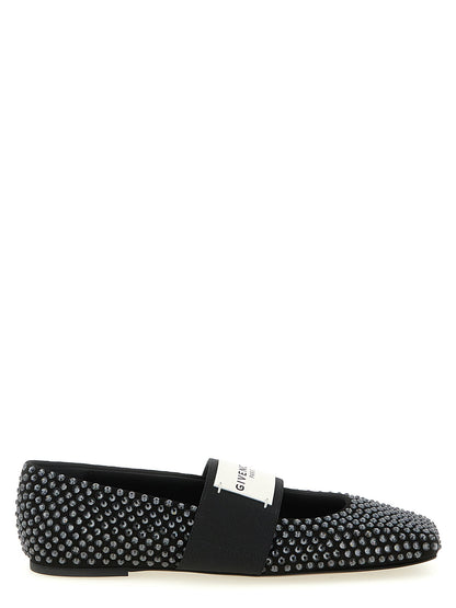 Givenchy Sliced Square Ballet Flats Black