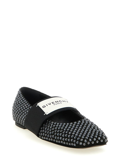 Givenchy Sliced Square Ballet Flats Black
