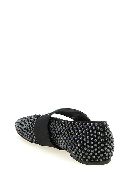 Givenchy Sliced Square Ballet Flats Black