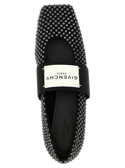 Givenchy Sliced Square Ballet Flats Black