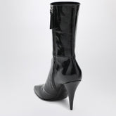 Givenchy Sliced Square Tape Polished Leather Ankle Boots Black
