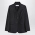 Max Mara Midnight Blue Denim-Effect Cotton Single-Breasted Jacket Blue