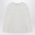 Max Mara Silk-Blend Logo Sweatshirt White