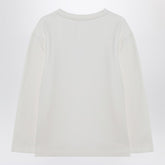 Max Mara Silk-Blend Logo Sweatshirt White