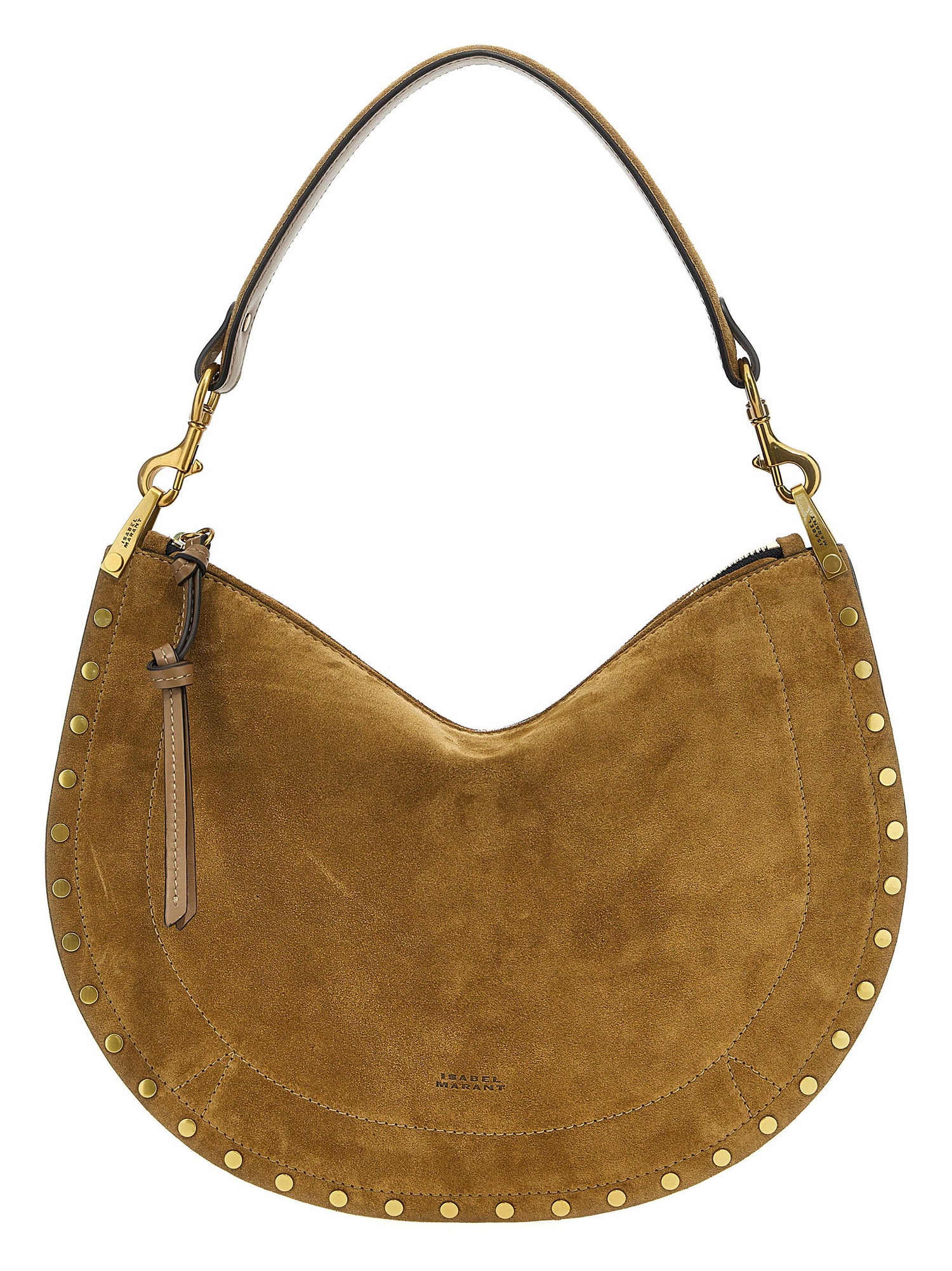 Isabel Marant Oskan Hobo Zipped Shoulder Bag Brown