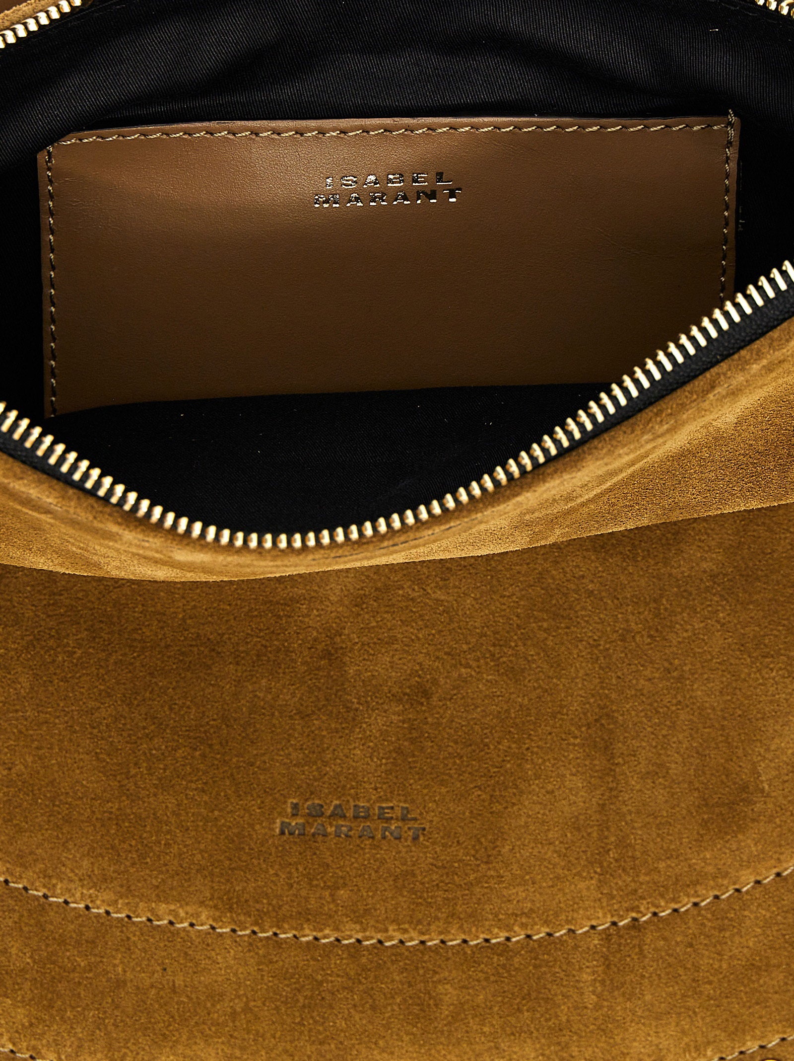 Isabel Marant Oskan Hobo Zipped Shoulder Bag Brown