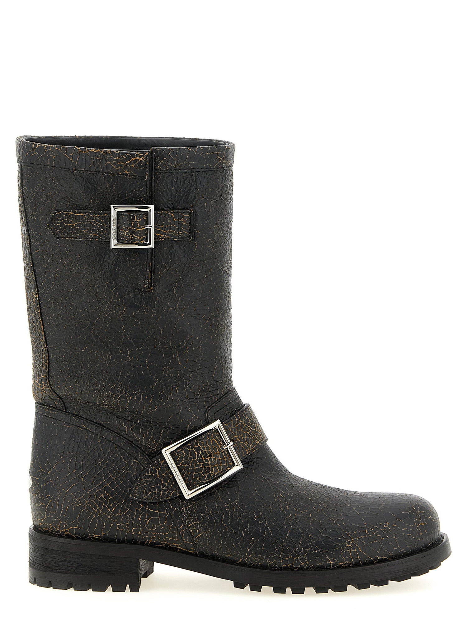 Jimmy Choo Biker Mid Ankle Boots Black