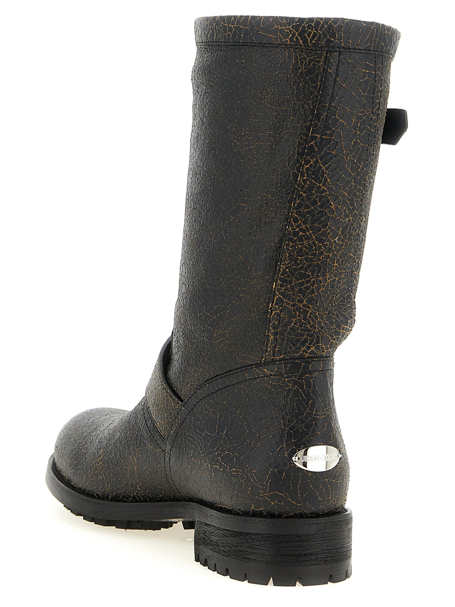 Jimmy Choo Biker Mid Ankle Boots Black