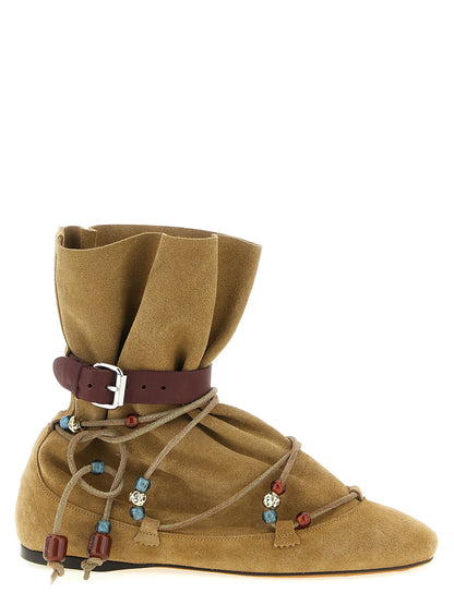 Isabel Marant Letiz Ankle Boots Beige