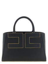 Elisabetta Franchi Maxi Logo Shopping Bag Black
