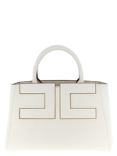 Elisabetta Franchi Maxi Logo Shopping Bag White