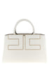 Elisabetta Franchi Maxi Logo Shopping Bag White
