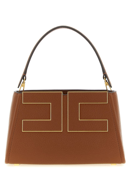 Elisabetta Franchi Maxi Logo Handbag Brown