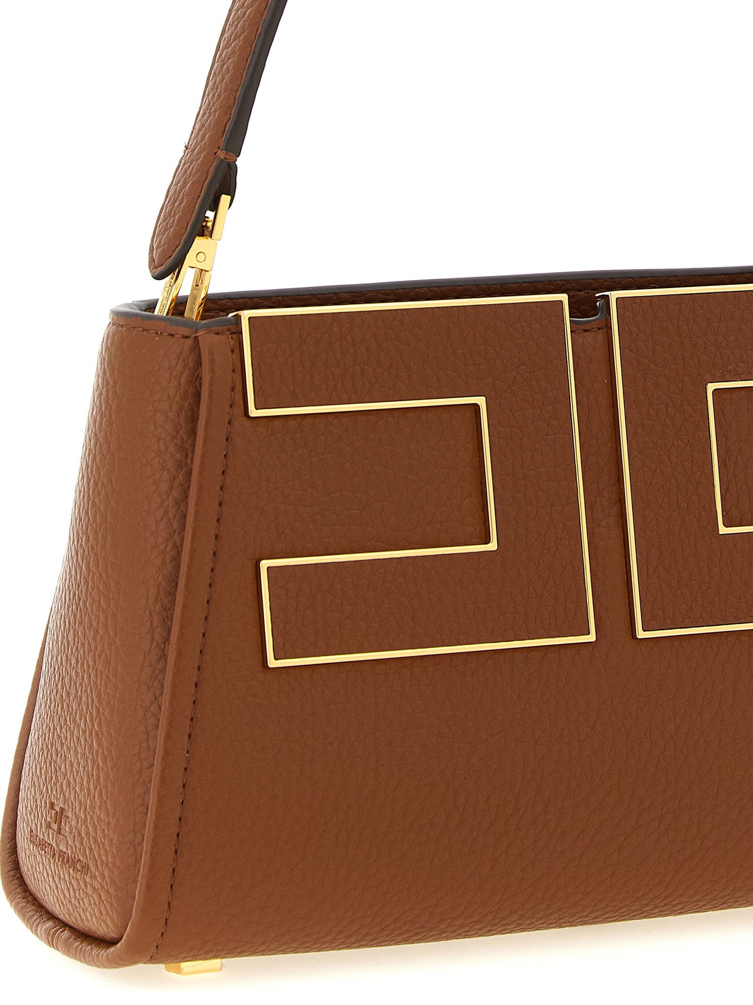 Elisabetta Franchi Maxi Logo Handbag Brown
