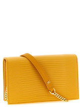 Elisabetta Franchi Lizard Print Crossbody Bag Beige