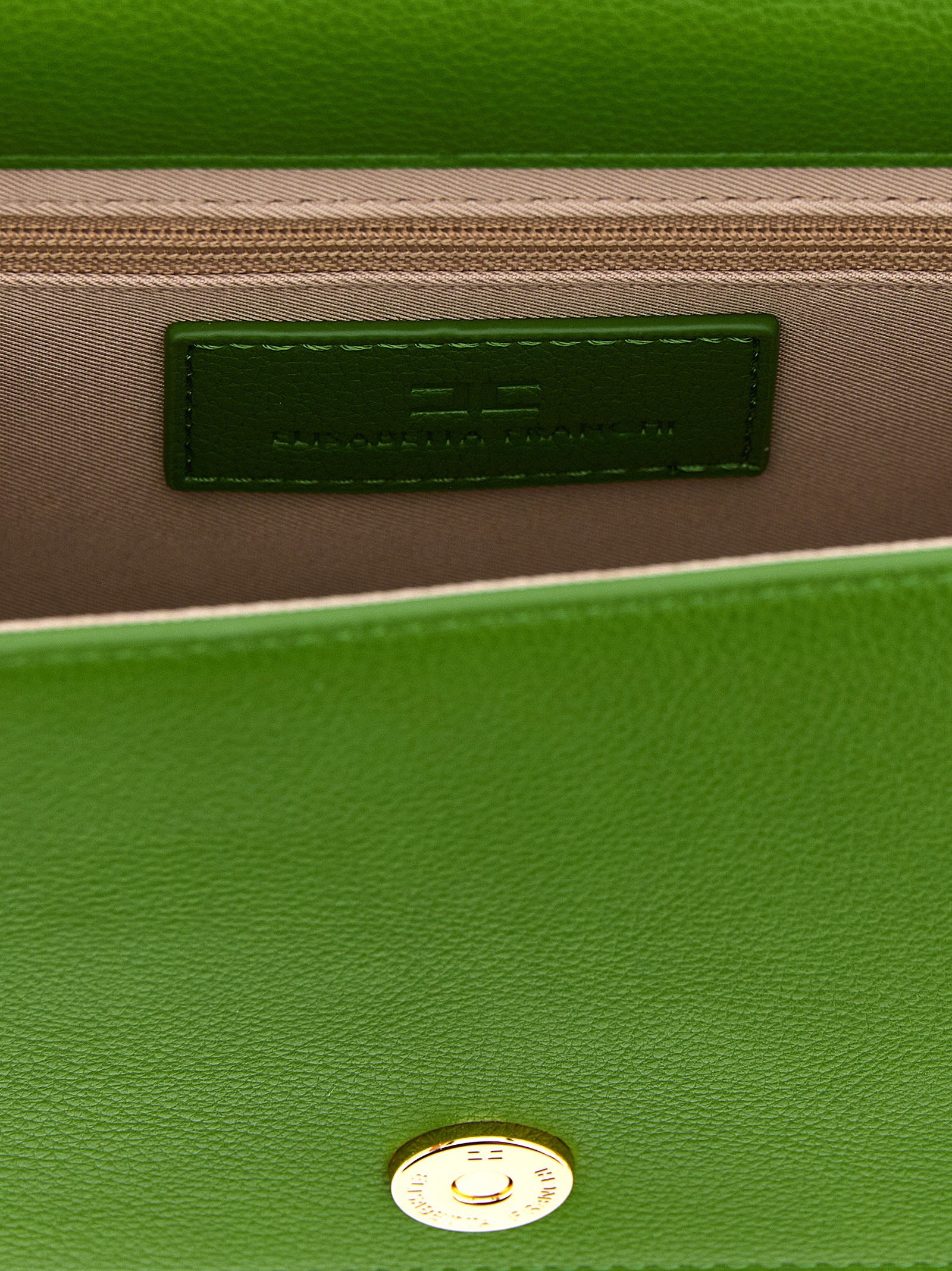 Elisabetta Franchi Logo Shoulder Strap Green