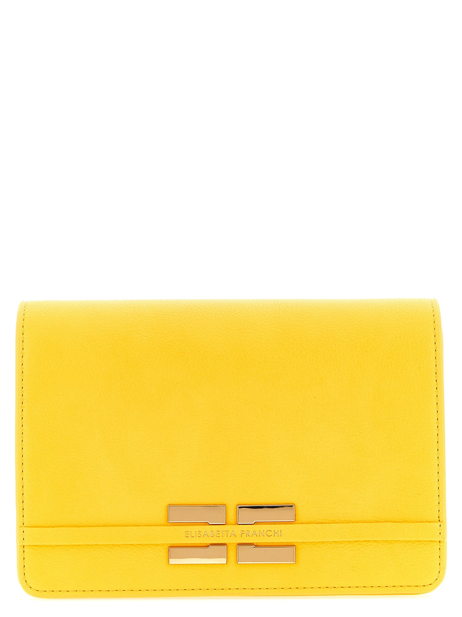 Elisabetta Franchi Logo Shoulder Strap Yellow