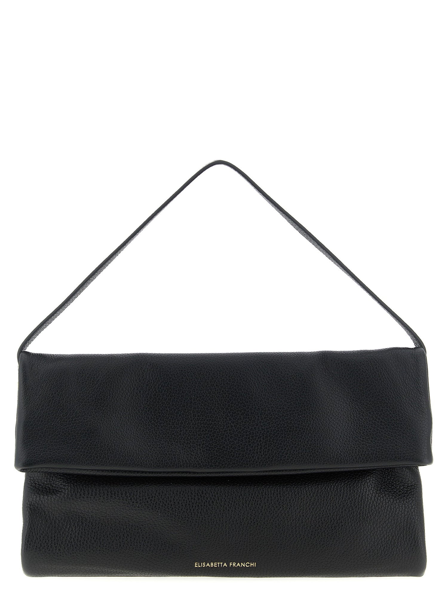 Elisabetta Franchi Logo Shoulder Bag Black