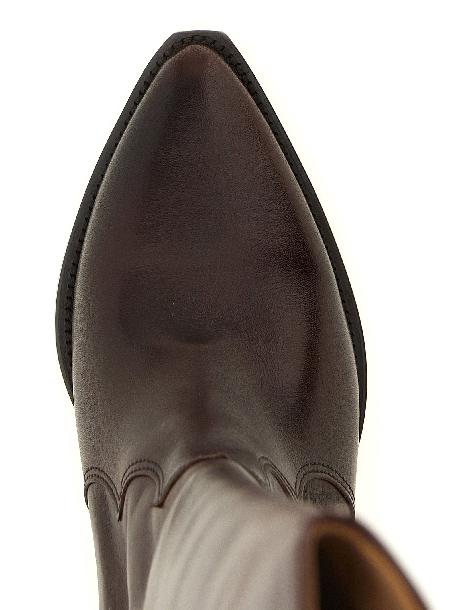 Isabel Marant Denvee Western Style High Boots Bordeaux