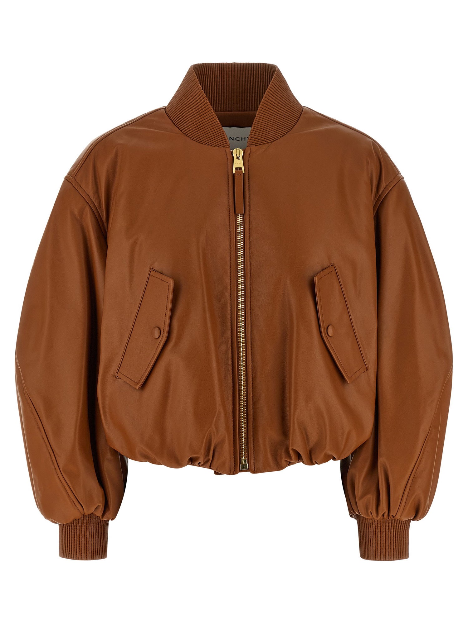 Givenchy Cropped Bomber Jacket Brown