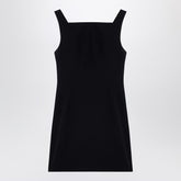Givenchy Black Draped-Back Crepe Mini Dress Black