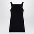 Givenchy Black Draped-Back Crepe Mini Dress Black