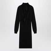 Givenchy Black Wool-Blend Turtleneck Slim Dress Black